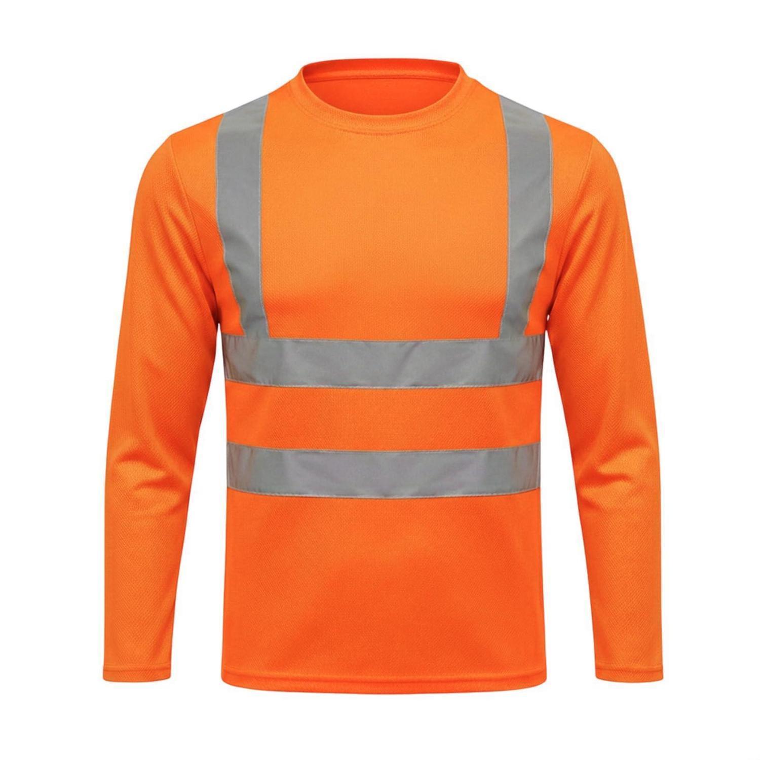 Warnschutz T-shirt Mit Reflektoren, Atmungsaktiv, Orange, Gr. Xl