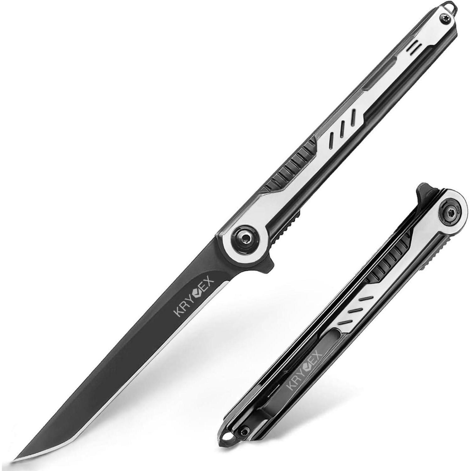 Taschenmesser Slim Einhandmesser Edelstahl Scharf Mit Fensterbrecher Und Clip