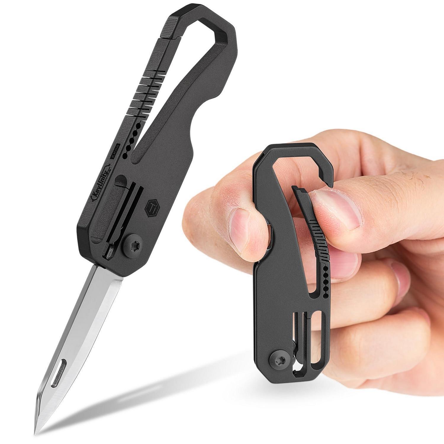 Mini Klappmesser Aus Titan Mit Schlüsselanhänger, Leicht, Für Outdoor & Edc