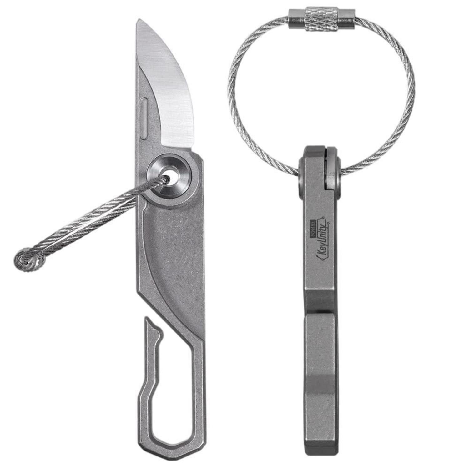 Mini Klappmesser Aus Titan Mit Schlüsselanhänger Für Edc, Outdoor, Camping