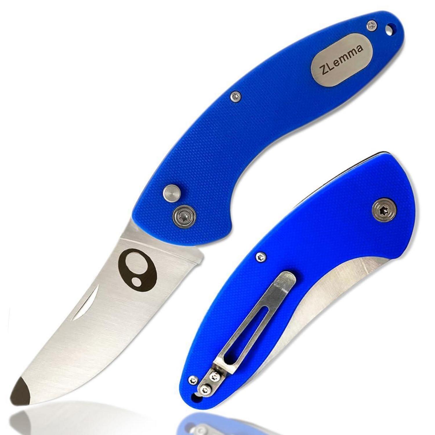 Kindertaschenmesser Mit Abgerundeter Spitze, G10-griff, Blau