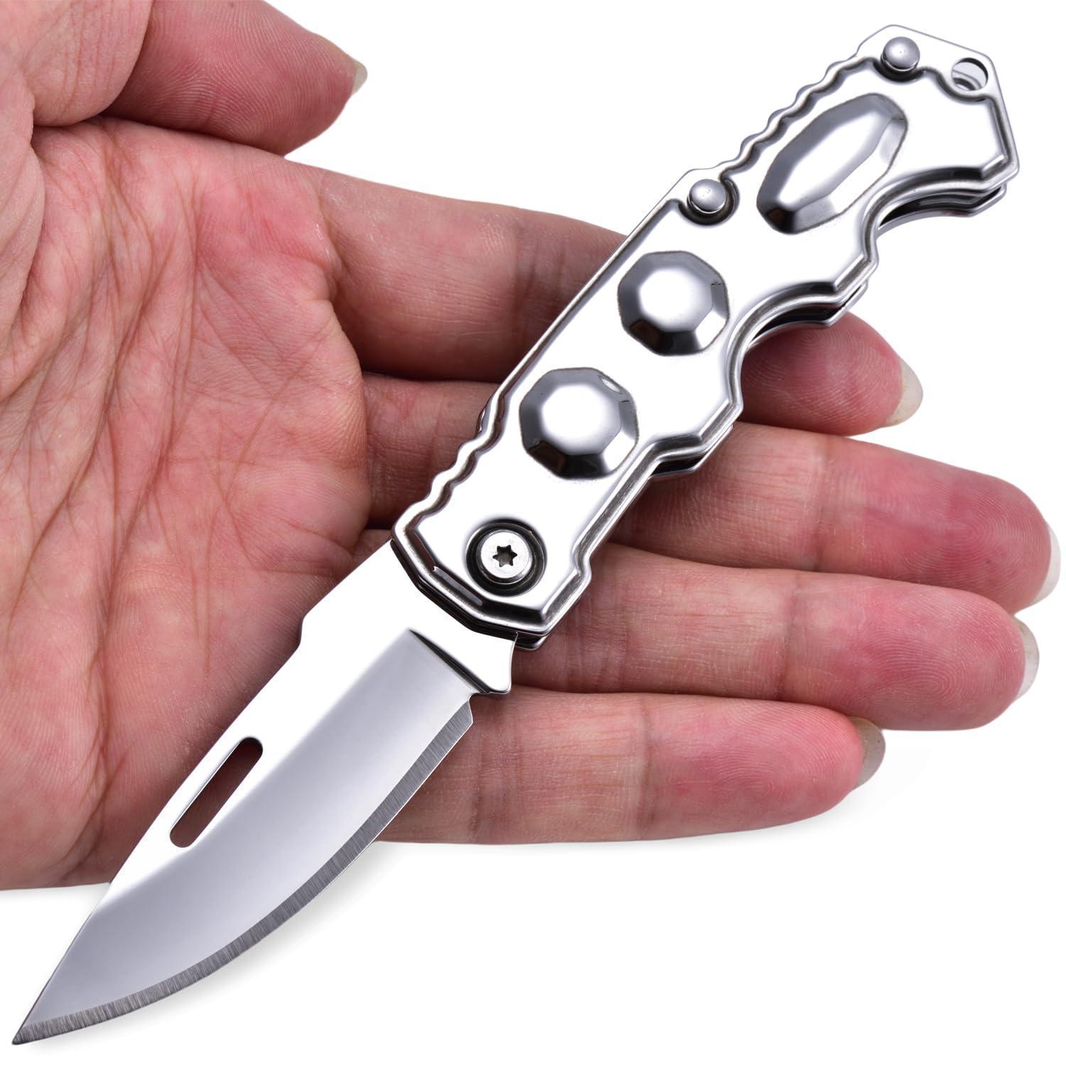 Klappmesser Edelstahl Leichtes Zweihandmesser Edc Taschenmesser Für Camping & Outdoor