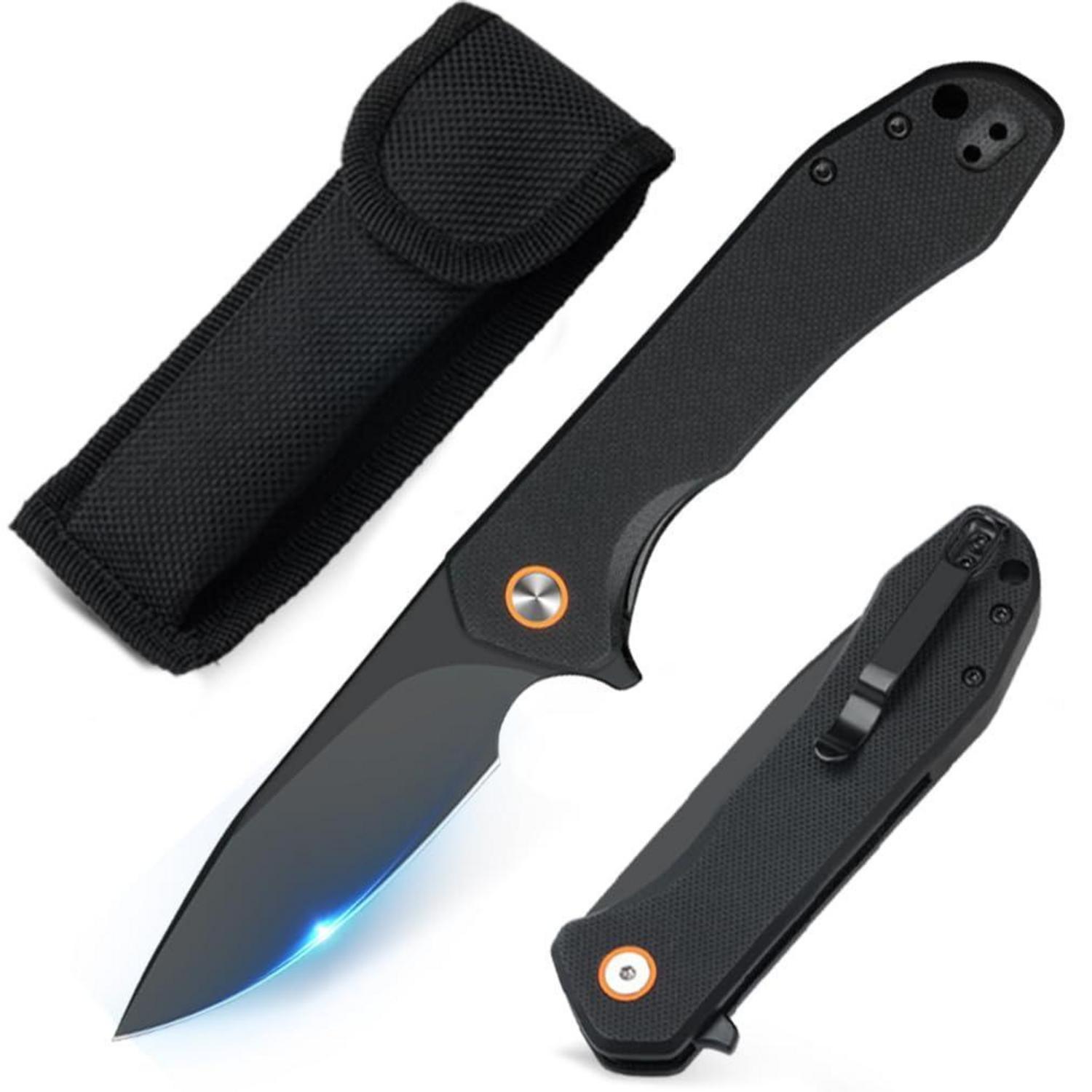 Klappmesser Mit D2 Stahlklinge Und G10 Griff, Edc Outdoor Messer Mit Clip