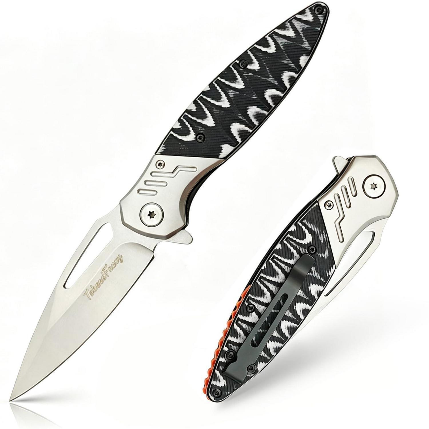 Klappmesser Mit G10 Griff, Einhandmesser, Taschenmesser, Outdoor & Camping