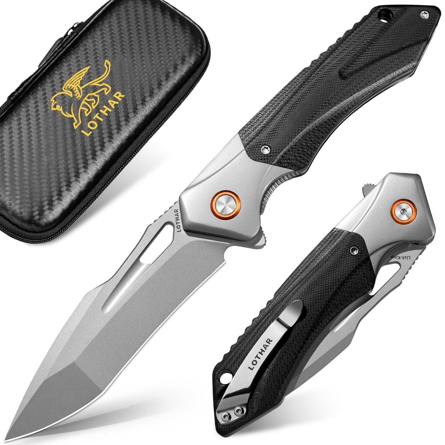 Klappmesser D2 Stahl G10 Griff Einhandmesser Für Outdoor Camping Jagd Grau