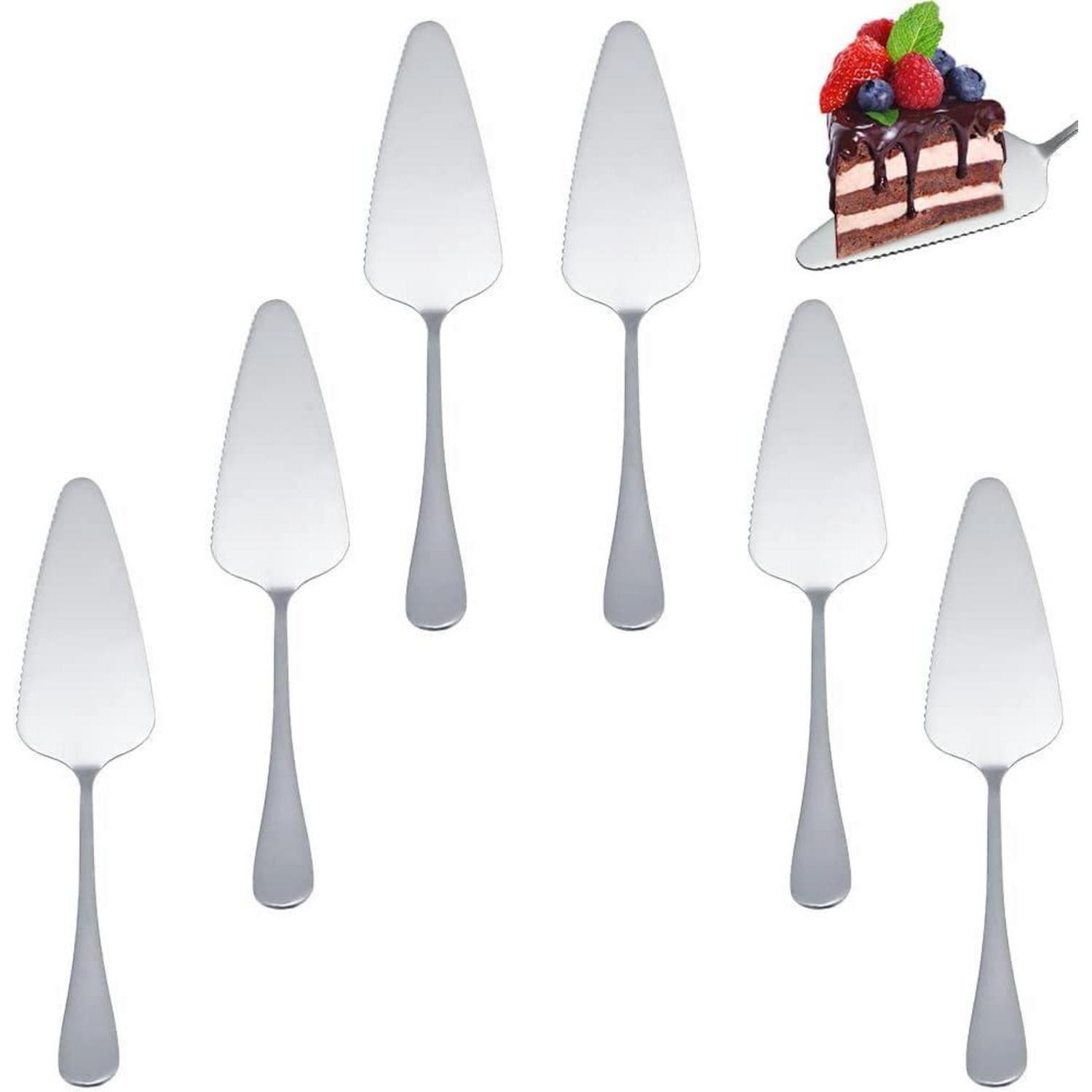 6er Set Tortenheber Edelstahl Mit Wellenschliff, Spülmaschinenfest
