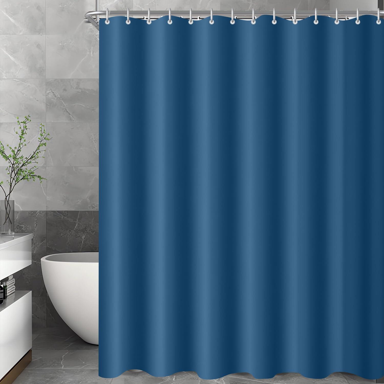 Duschvorhang 180x180 Cm Dunkelblau, Wasserabweisend, Antischimmel, Beschwerter Saum