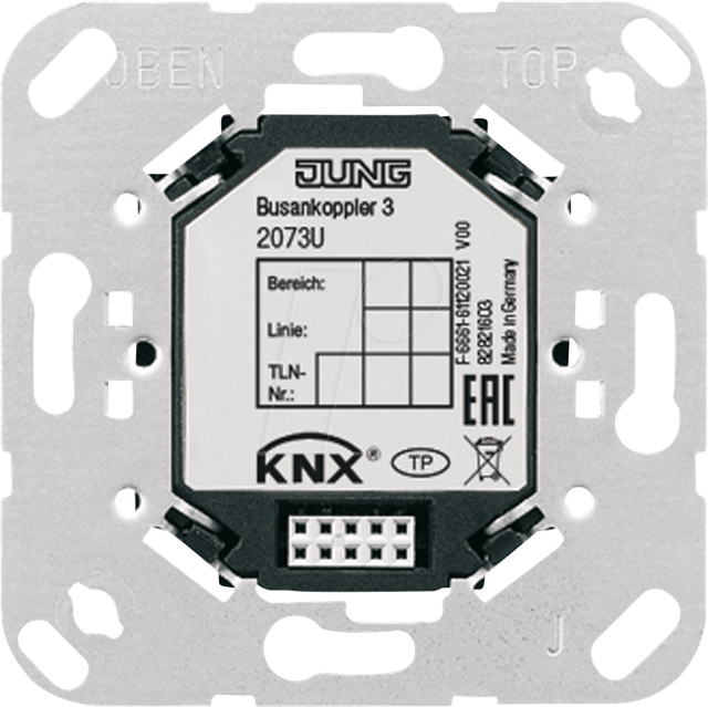 Jung KNX Busankoppler 3-Schraubbefestigung 2073 U - 2073U