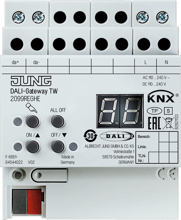 Jung KNX DALI-Gateway TW REG 4 TE 2099 REGHE - 2099REGHE