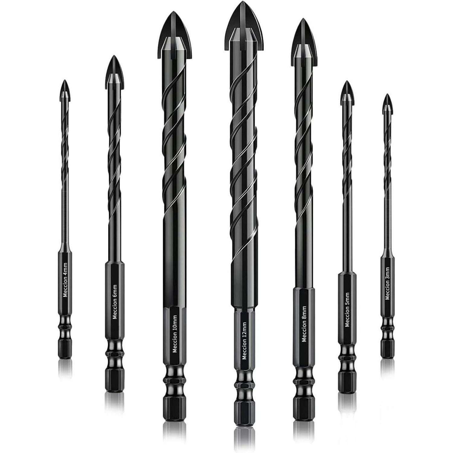 Fliesenbohrer Set 3-12mm Kreuz Wolframkarbid Für Fliesen, Glas, Mauerwerk