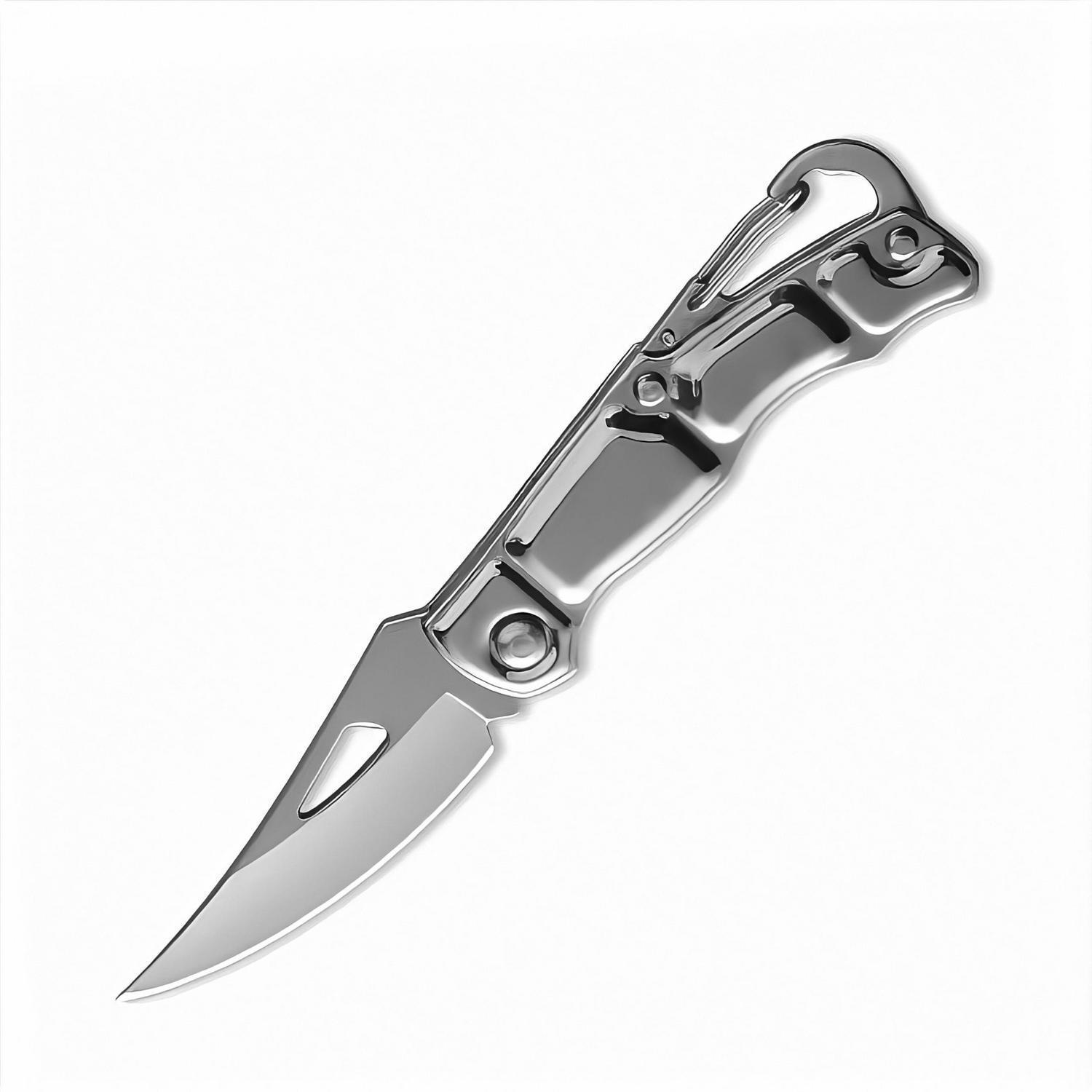 Mini Taschenmesser Edelstahl Mit Schlüsselanhänger, Klappmesser Für Outdoor