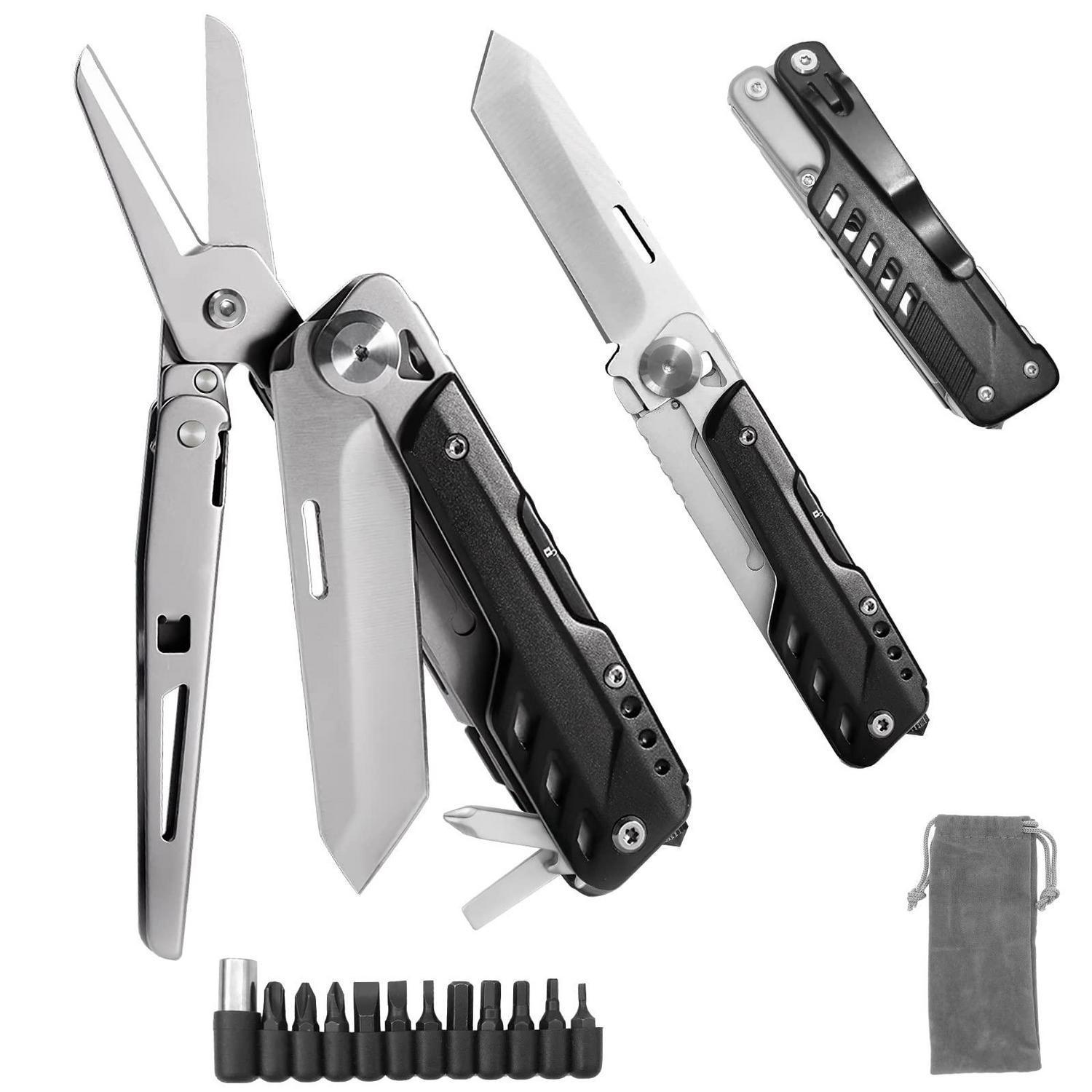 Multitool 5-in-1 Edelstahl Mit Schere, Schraubendrehern Und Tasche