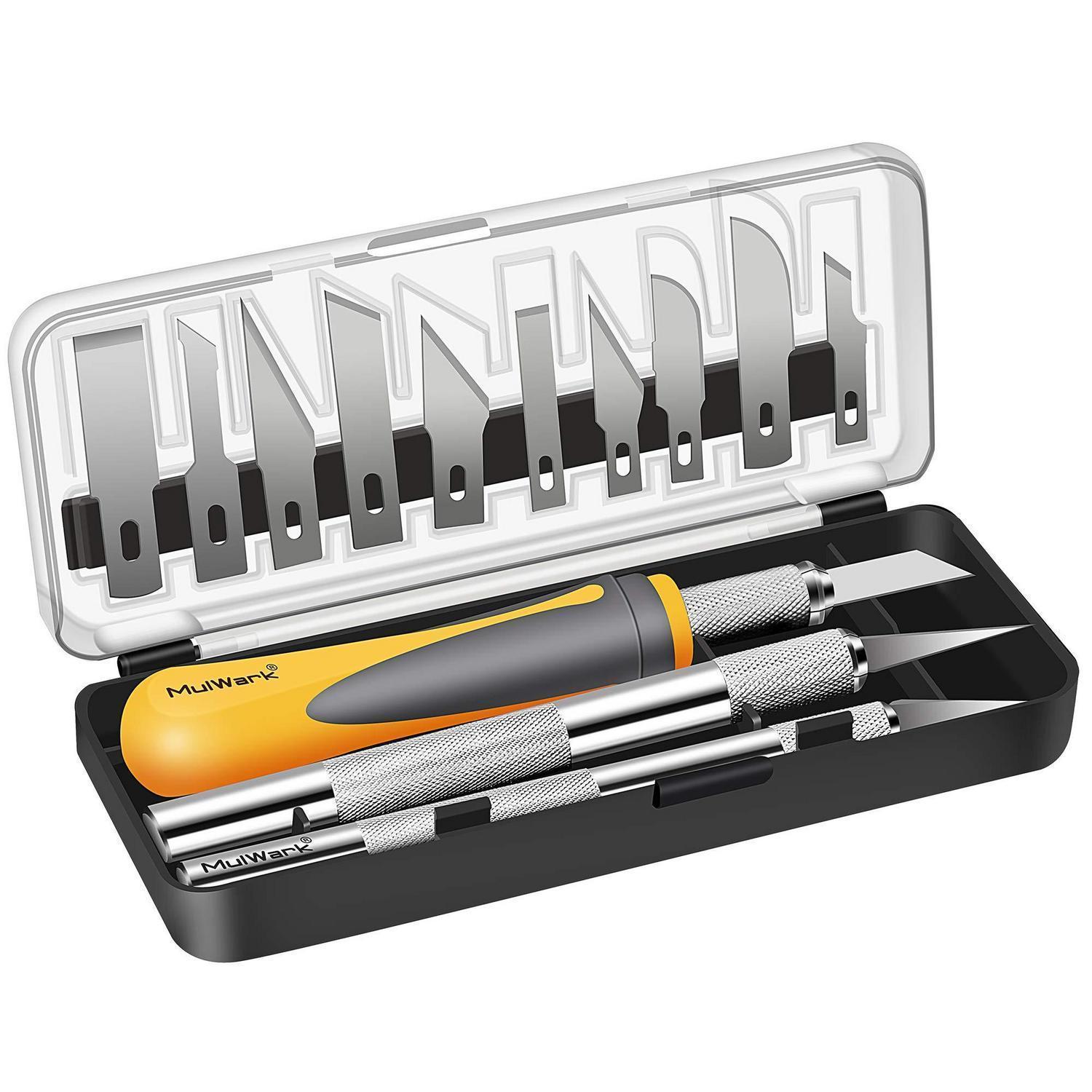 Präzisions-bastelmesser-set 13-teilig Mit Etui Für Modellbau & Handwerk