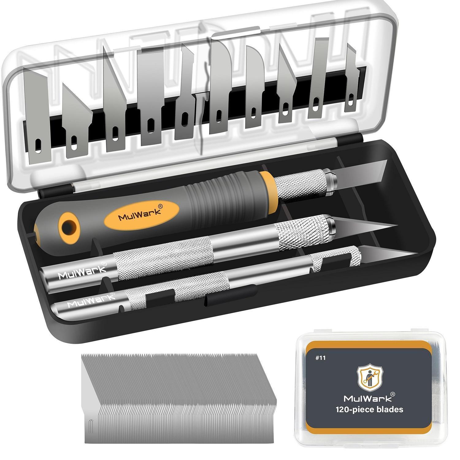 Präzisions-bastelmesser-set 136 Teile Mit Magnetischem Griff & 120 Ersatzklingen