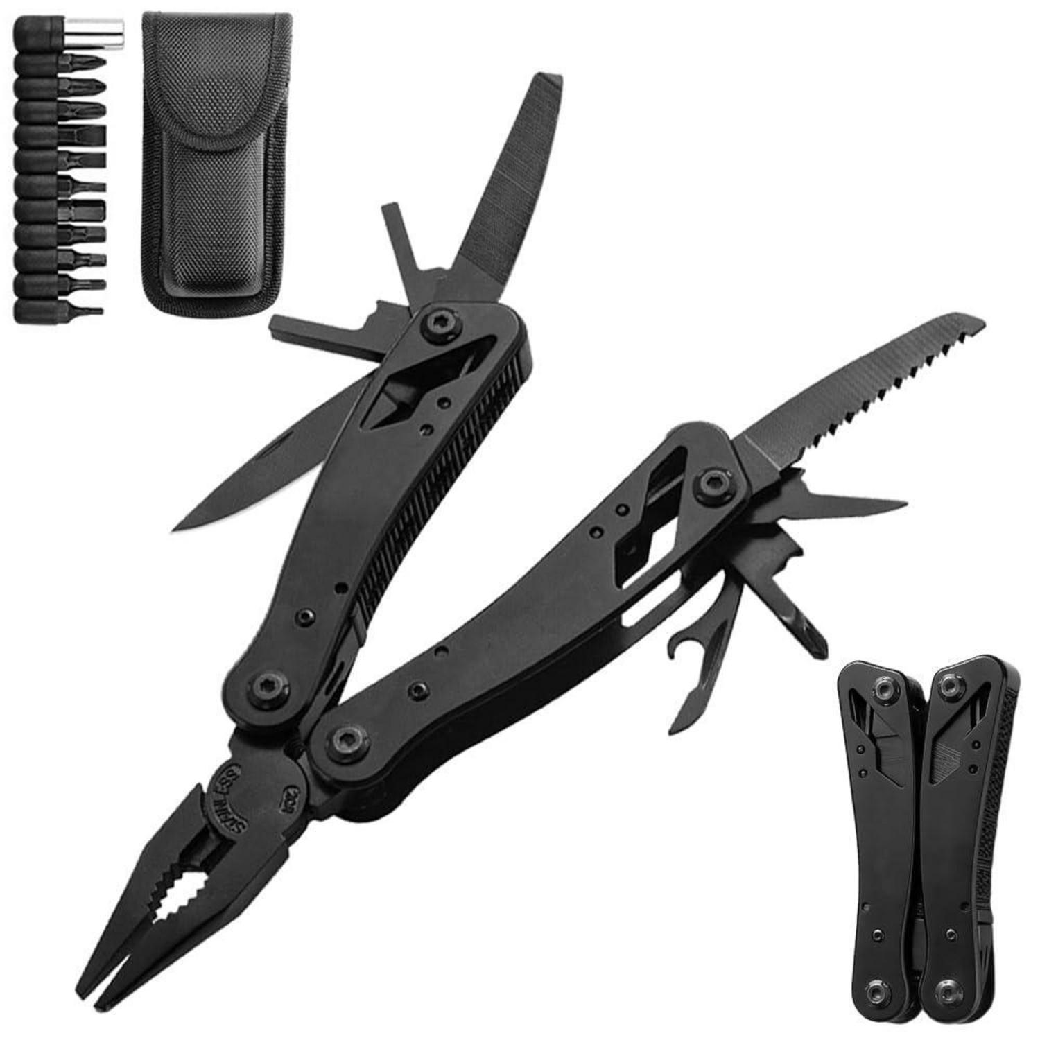 Multitool Zange Edelstahl Mit 11 Bits, Camping & Outdoor Zubehör