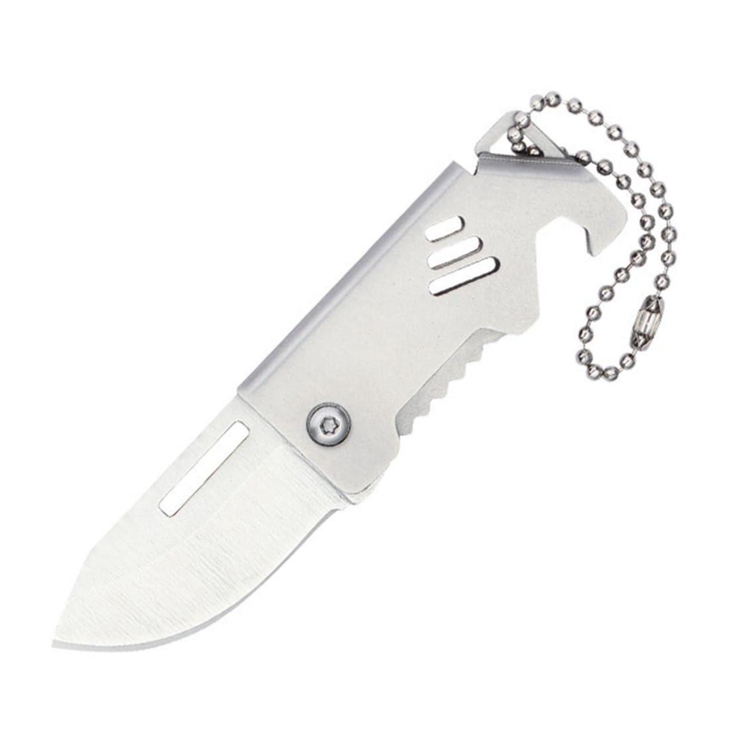 Mini Klappmesser Edelstahl 3-in-1 Mit Flaschenöffner & Schraubenschlüssel
