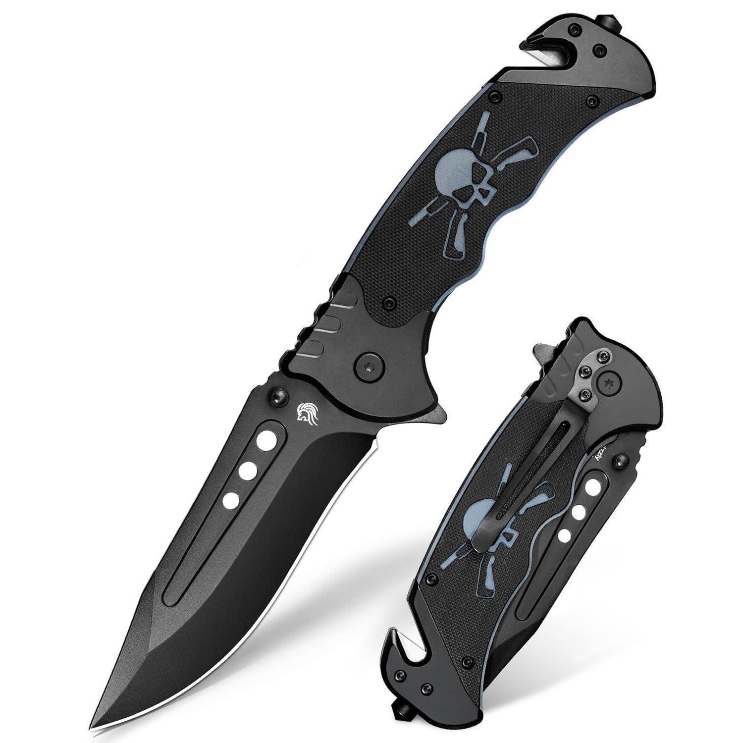 Rettungsmesser Klappmesser Mit Glasbrecher & Gurtschneider, Outdoor Survival Messer