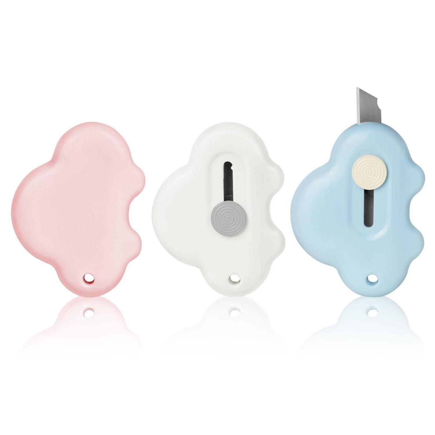 Mini Cuttermesser 3er Set Einziehbar, Brieföffner Für Umschläge Und Pakete