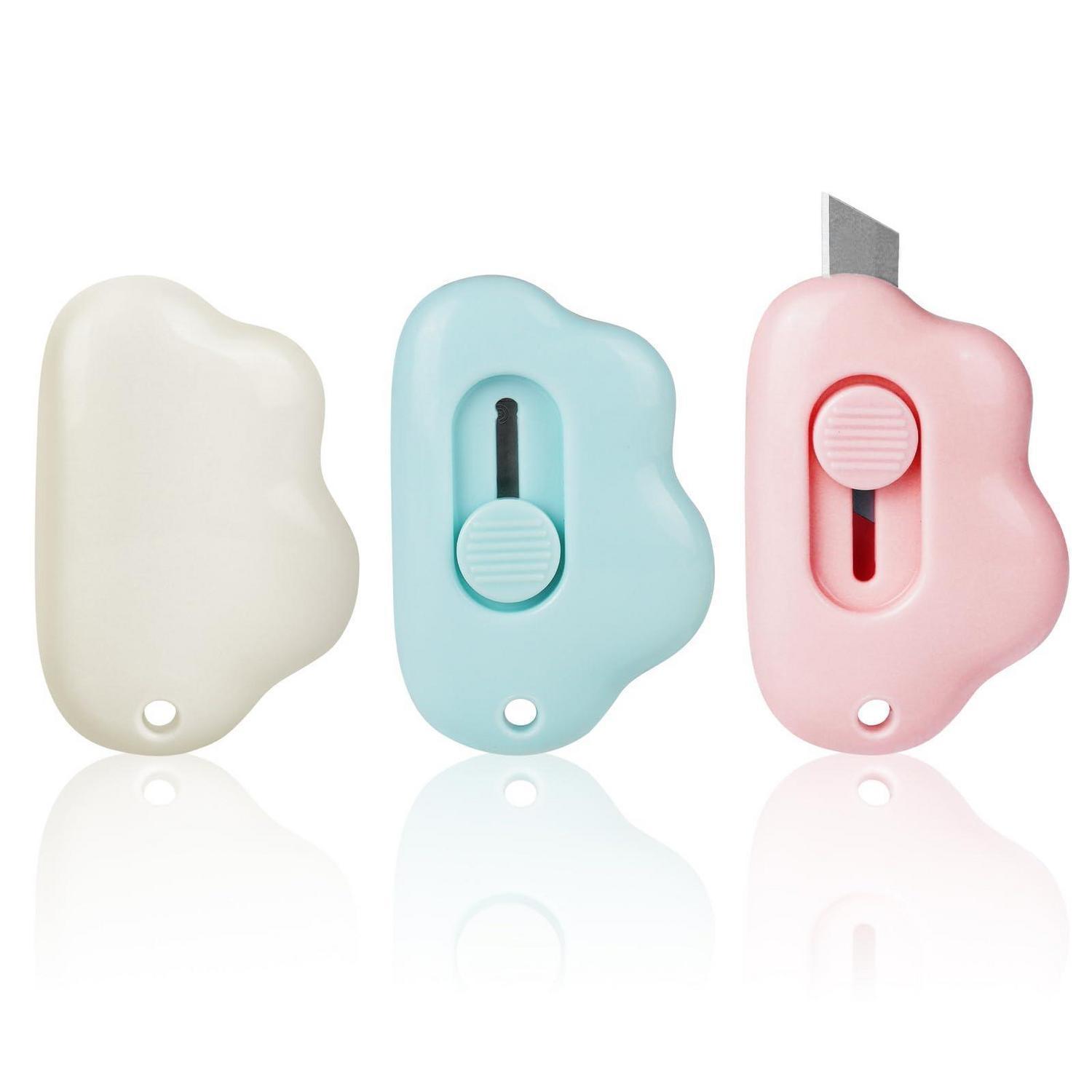 Mini Cuttermesser 3er-set, Einziehbar, Tragbar, Für Briefe Und Pakete