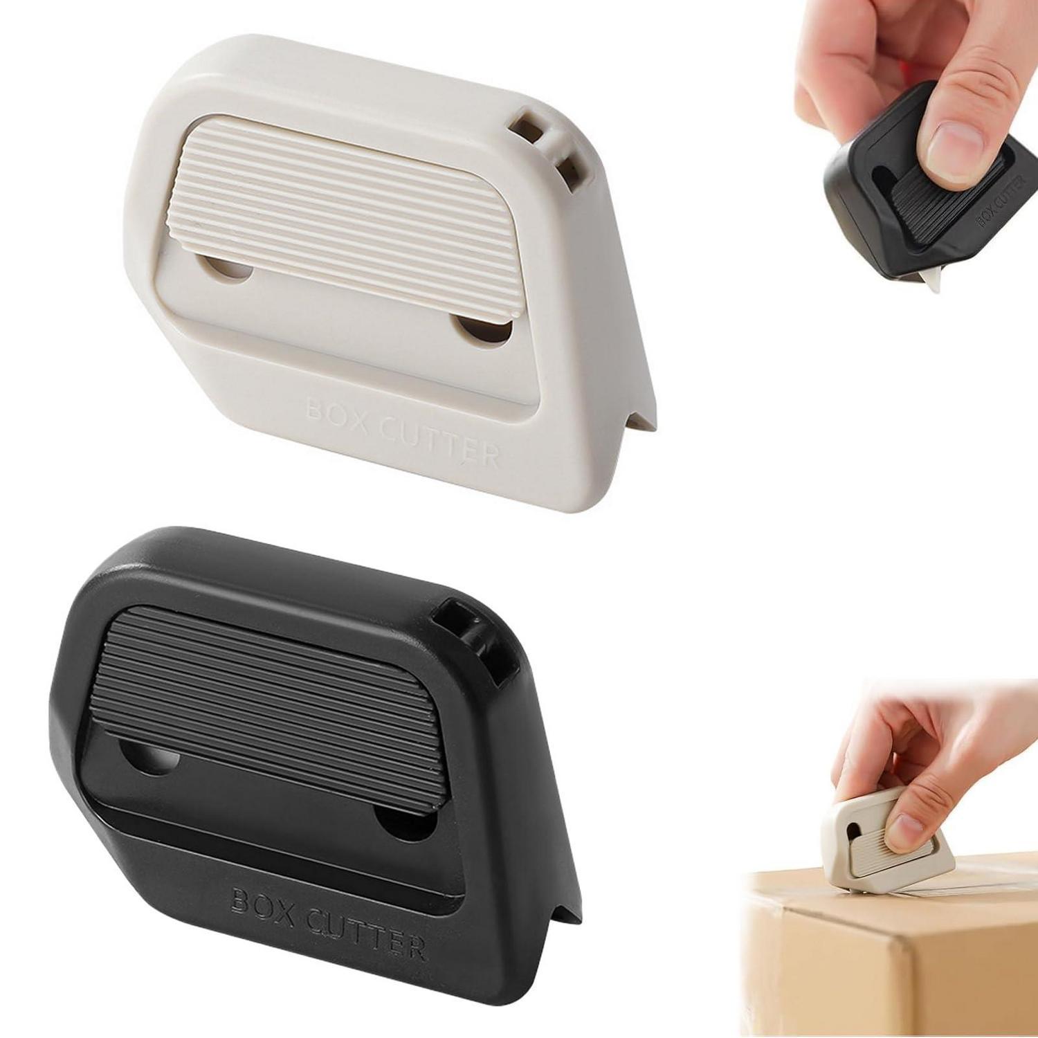 Mini Cutter Mit Keramikklinge, Paketöffner Mit Automatischem Klingenrückzug, Magnetisch, Khaki & Schwarz