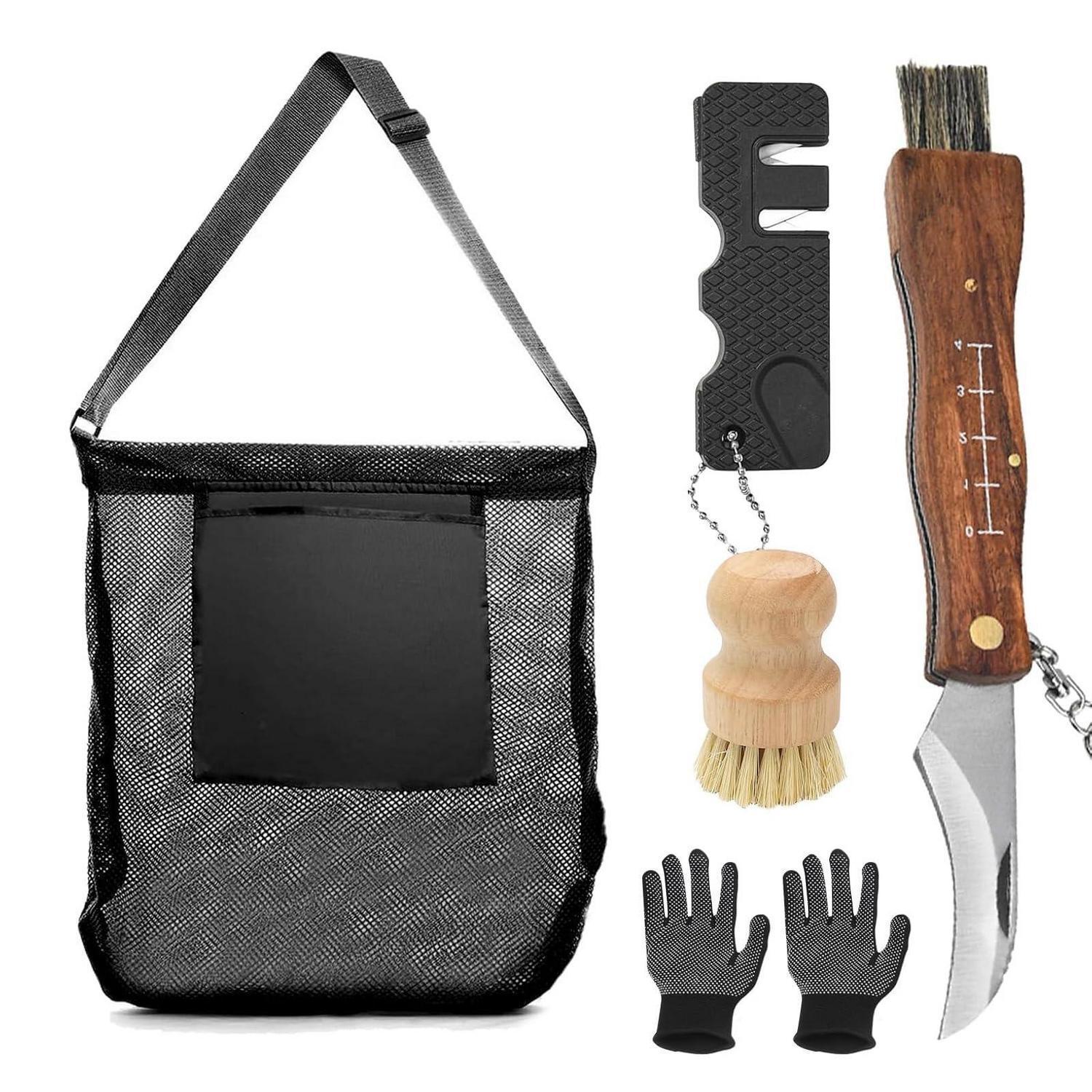 Pilzmesser Set Mit Bürste, Tasche, Handschuhen Und Kompass