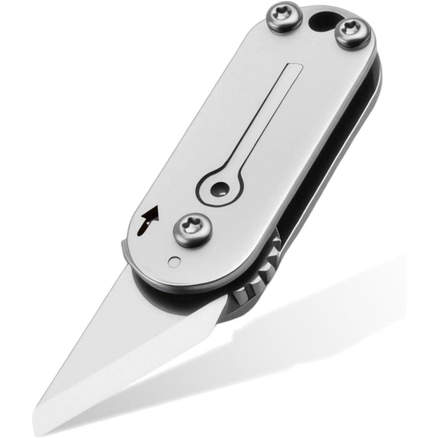 Klappmesser Schlüsselanhänger Aus Edelstahl, Mini-cutter Für Edc & Geschenk