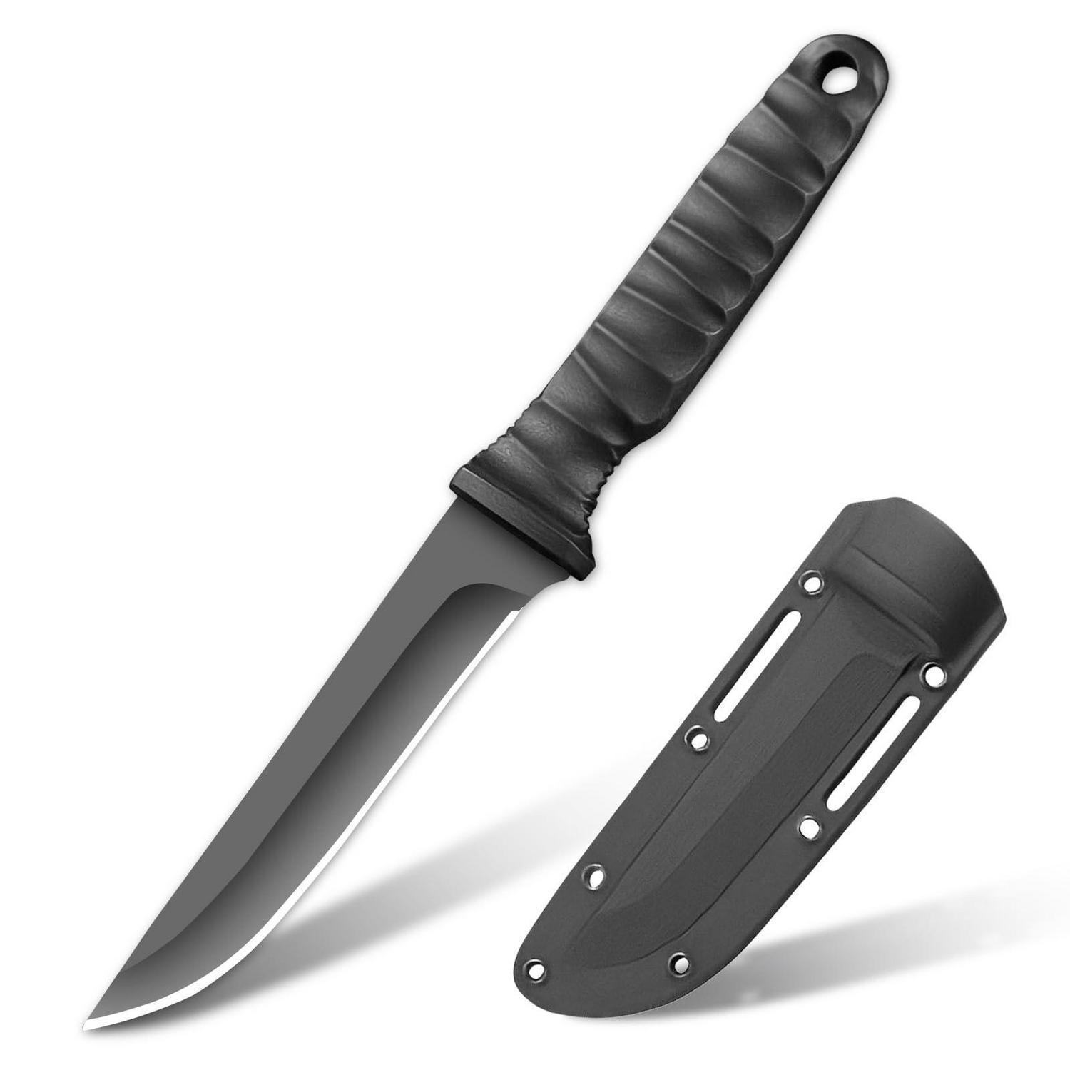 Scharfes Survival Messer Mit Kydex Scheide Für Camping, Bushcraft Und Angeln