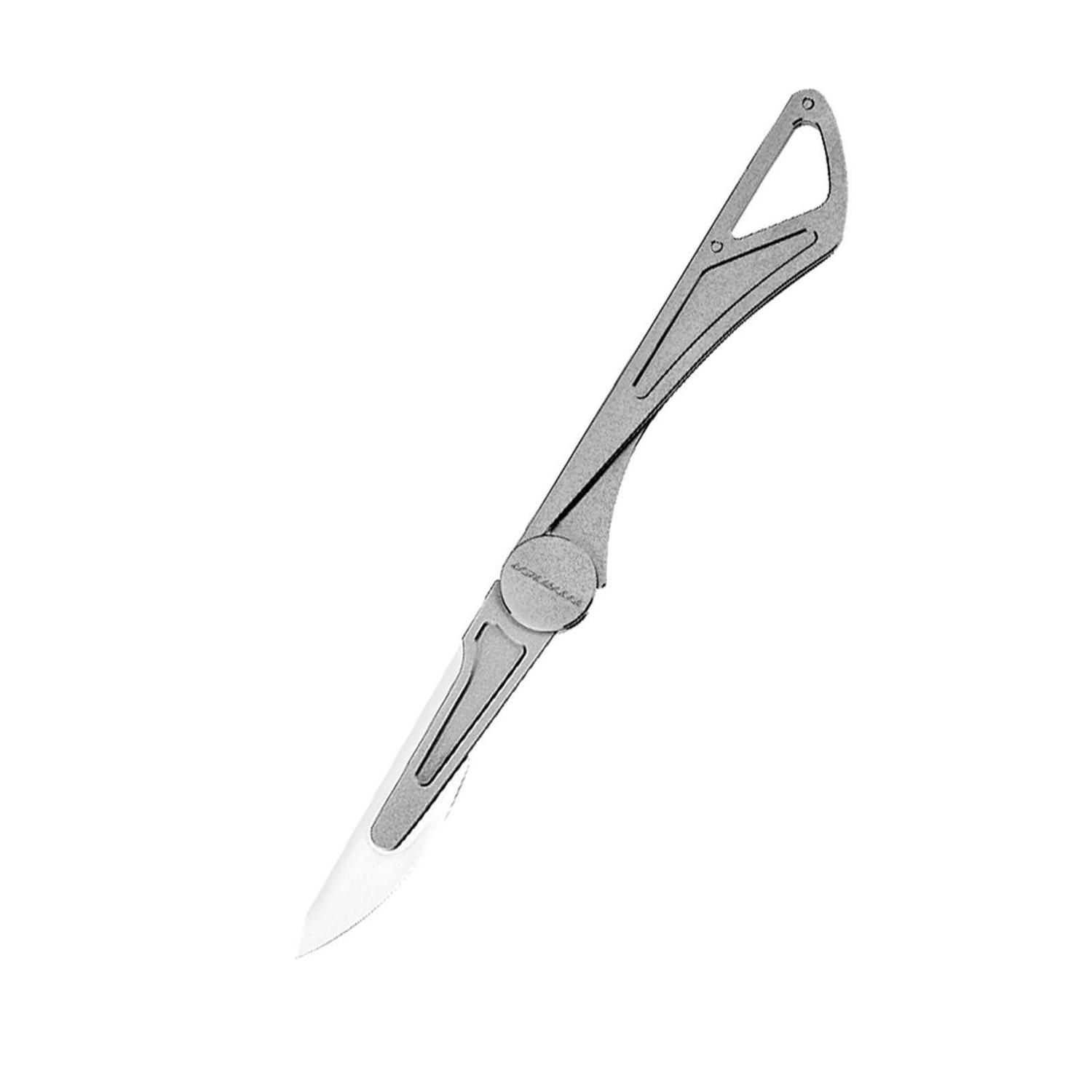 Klappmesser Mit Auswechselbarer Skalpellklinge Nr. 24, Titanlegierung, 3 Ersatzklingen