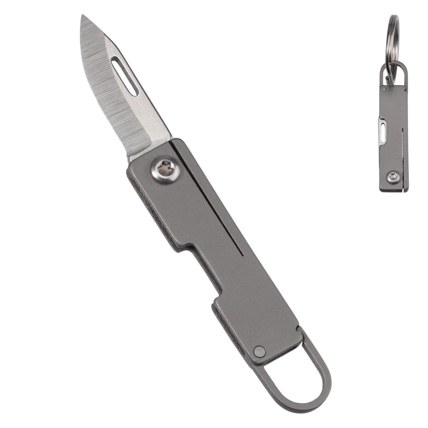 Mini Klappmesser Titan Mit Schlüsselring, 59mm, 7cr Stahlklinge