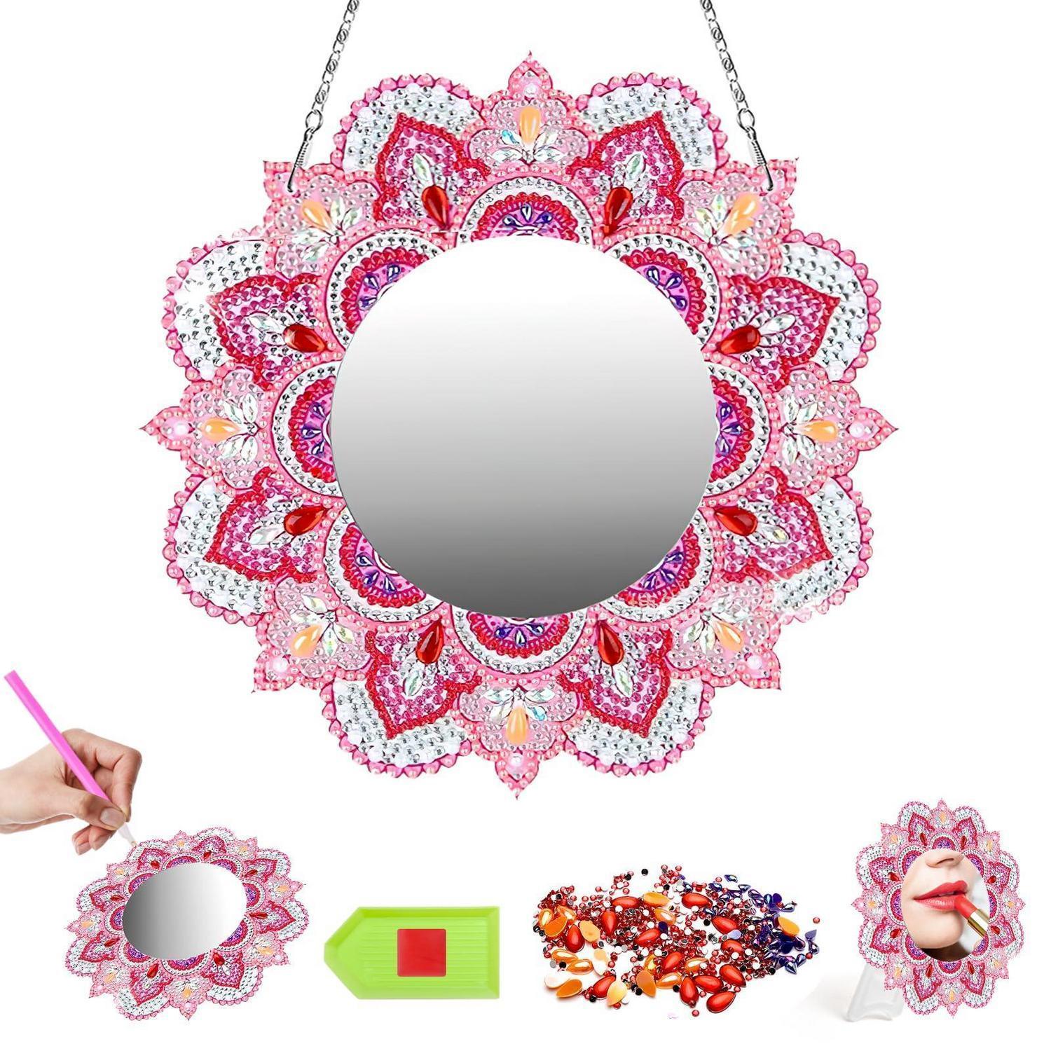 Diamond Painting Spiegel Bastelset Mandala Schminkspiegel Mit Zubehör