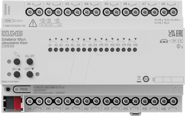Jung KNX-Jalousieaktor 16-fach 230161SR