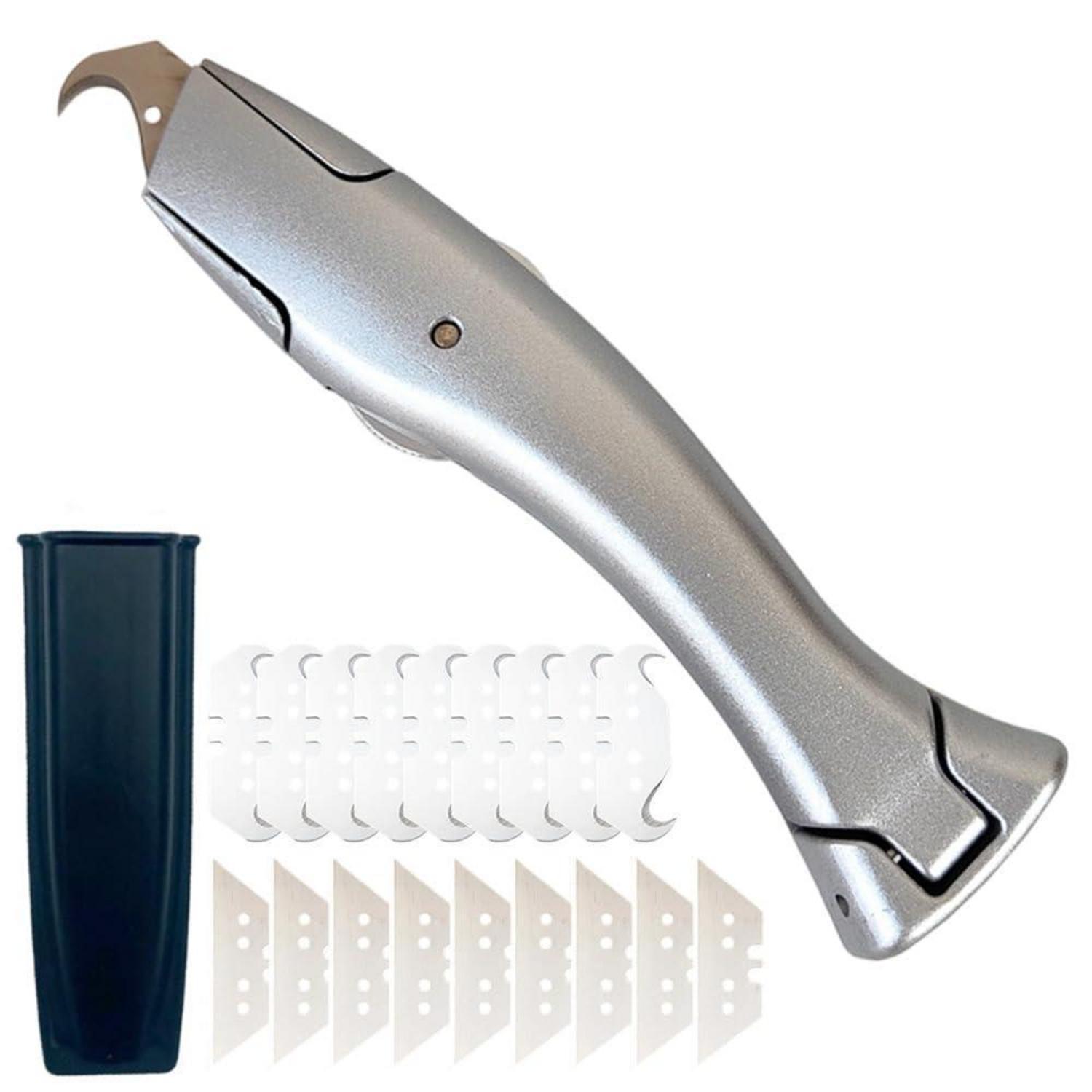 Teppichmesser Mit Hakenklinge Und 20 Ersatzklingen Für Pvc-bodenbeläge