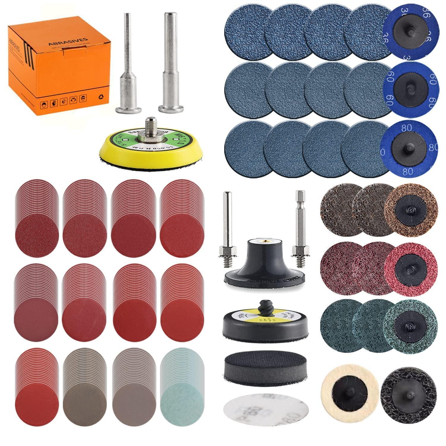 Schleifscheiben Set 270tlg. 50mm Klett Mit 3/6mm Schaft Für Bohrmaschinen