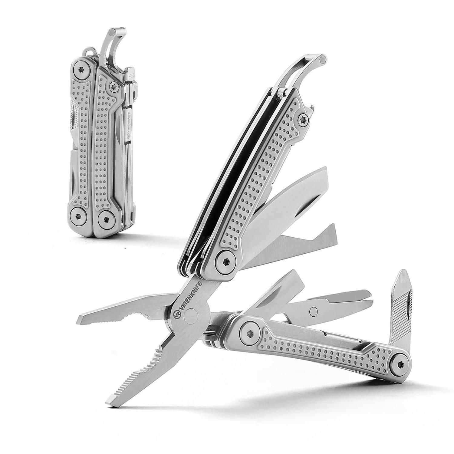 Multitool Edelstahl 11-in-1 Mit Zange, Messer, Flaschenöffner Für Outdoor & Camping