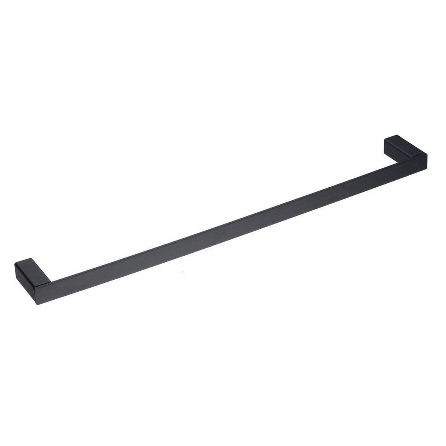 Handtuchhalter 60cm Schwarz Edelstahl Wandmontage Quadratisch