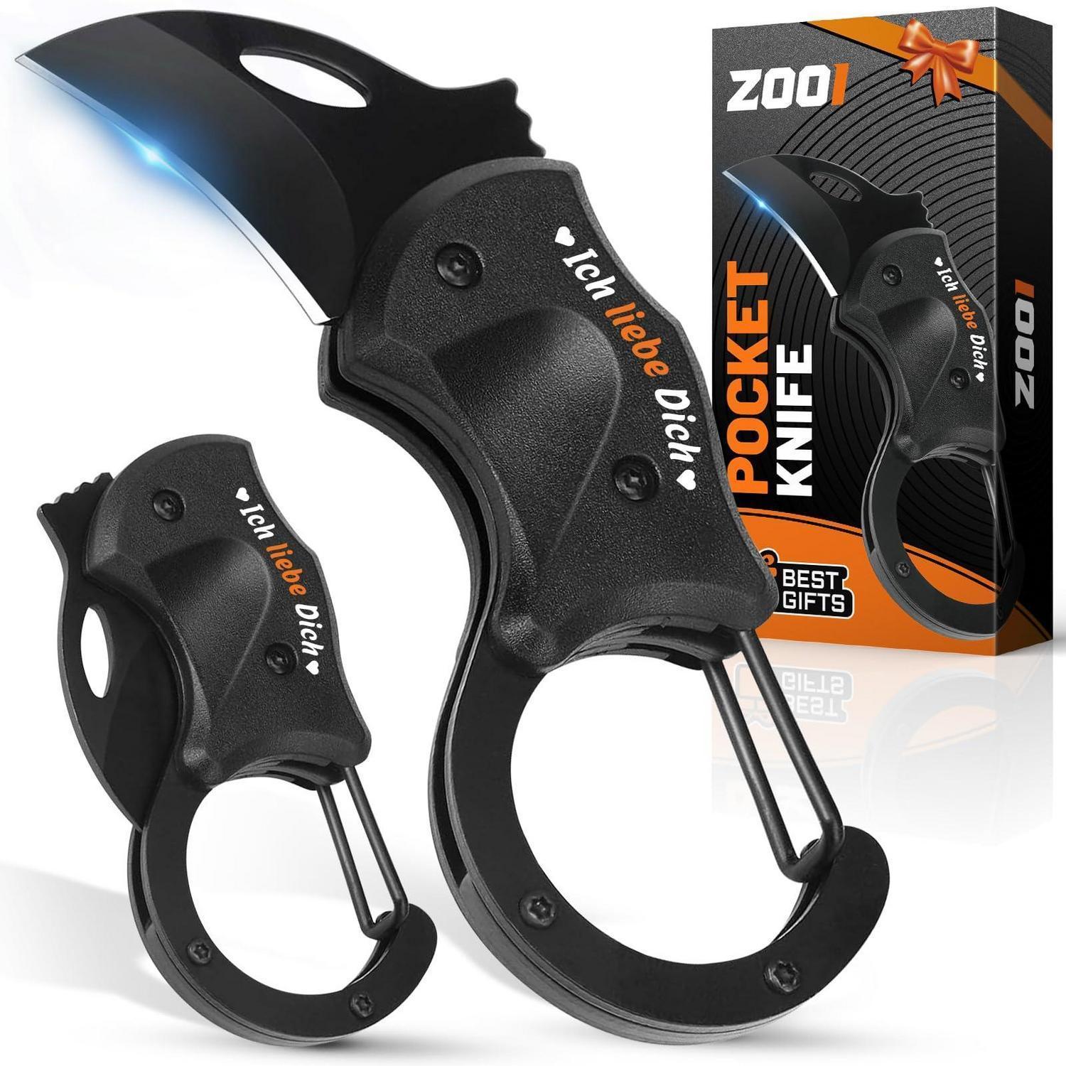 Klappmesser Mit Karabinerhaken, Outdoor Multitool Taschenmesser, Geschenk Für Ihn