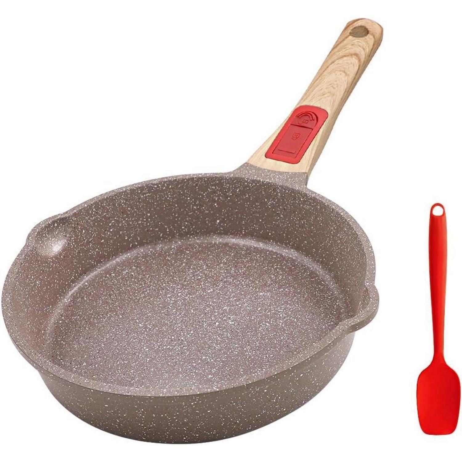 Keramikpfanne 20 Cm Mit Abnehmbarem Griff, Antihaftbeschichtung, Braun