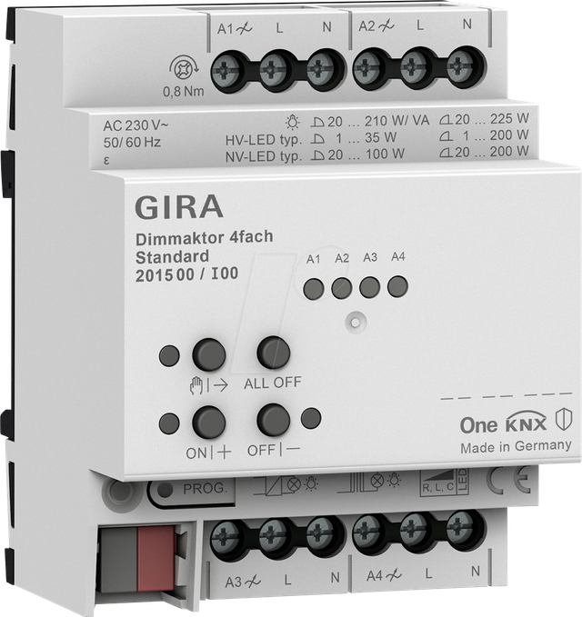 Gira Dimmaktor 4-f. REG KNX Secure 201500