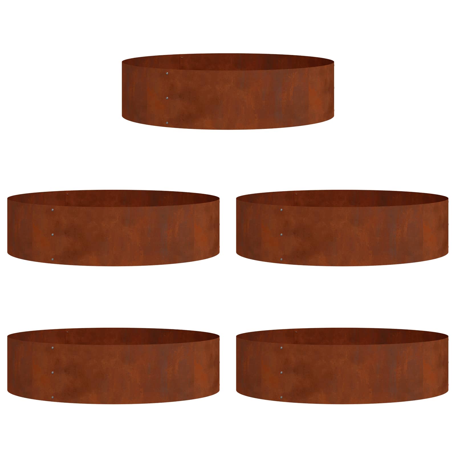 Maison Exclusive - Pflanzenring 5 Stk. Rostig 80 X 80 X 20 Cm Wet