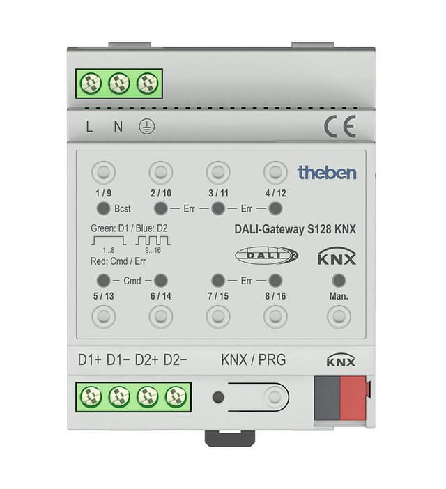 Theben Schnittstelle 2-Kanal DALI-Gateway S128KNX - 4940302