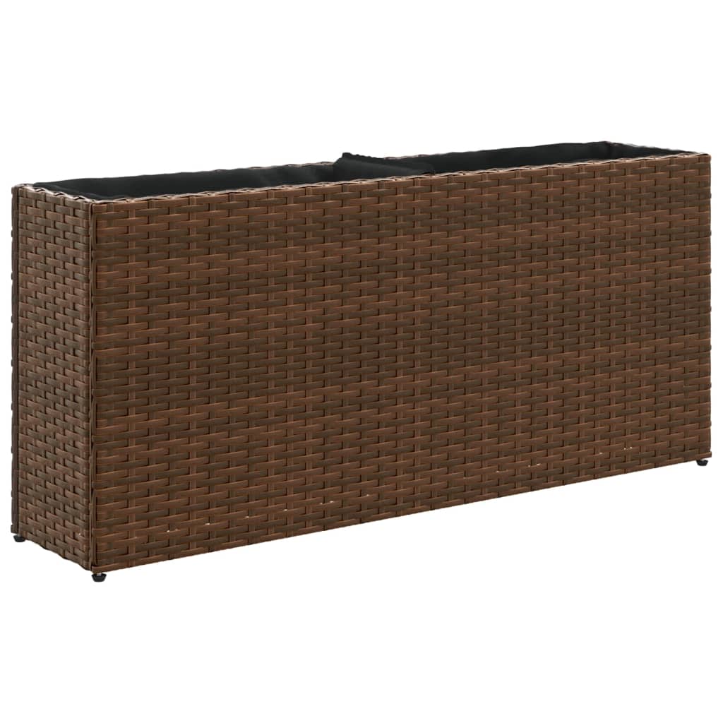Maison Exclusive - Hochbeet Mit 2 Fächern Braun 90x20x40 Cm Poly