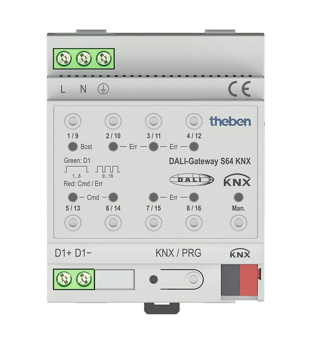 Theben Schnittstelle 1-Kanal DALI-Gateway S64 KNX - 4940301