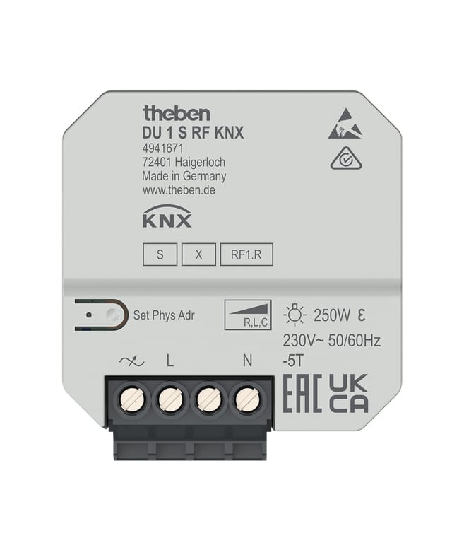 Theben Funk-Dimmaktor 1-fach DU 1 S RF KNX - 4941671