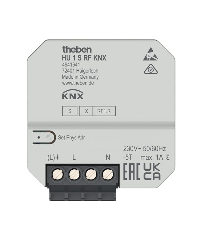 Theben Funk-Heizungsaktor 1-fach HU 1 S RF KNX - 4941641