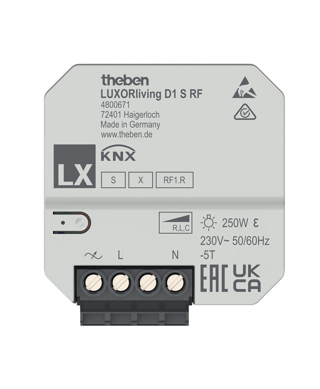 Theben Funk-Dimmaktor 1-fach LUXORliving D1 S RF - 4800671