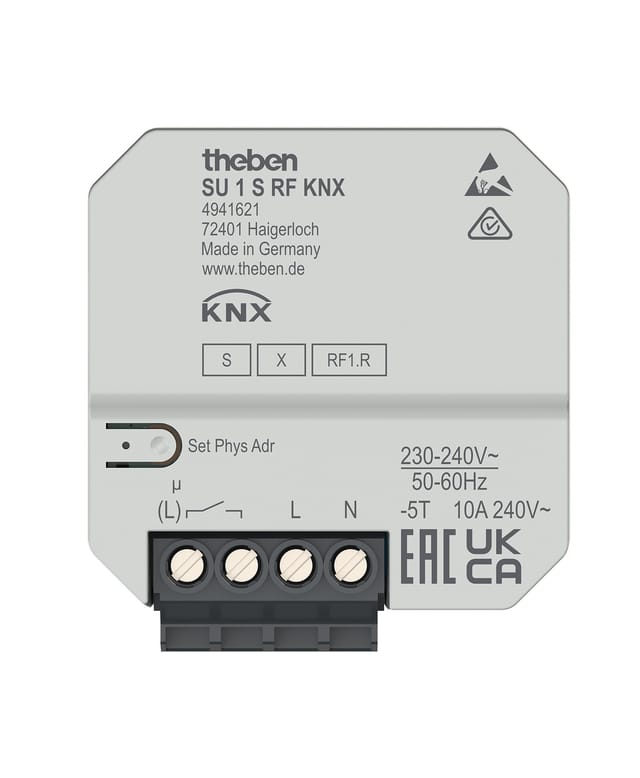Theben Funk-Schaltaktor 1-fach SU 1 S RF KNX - 4941621