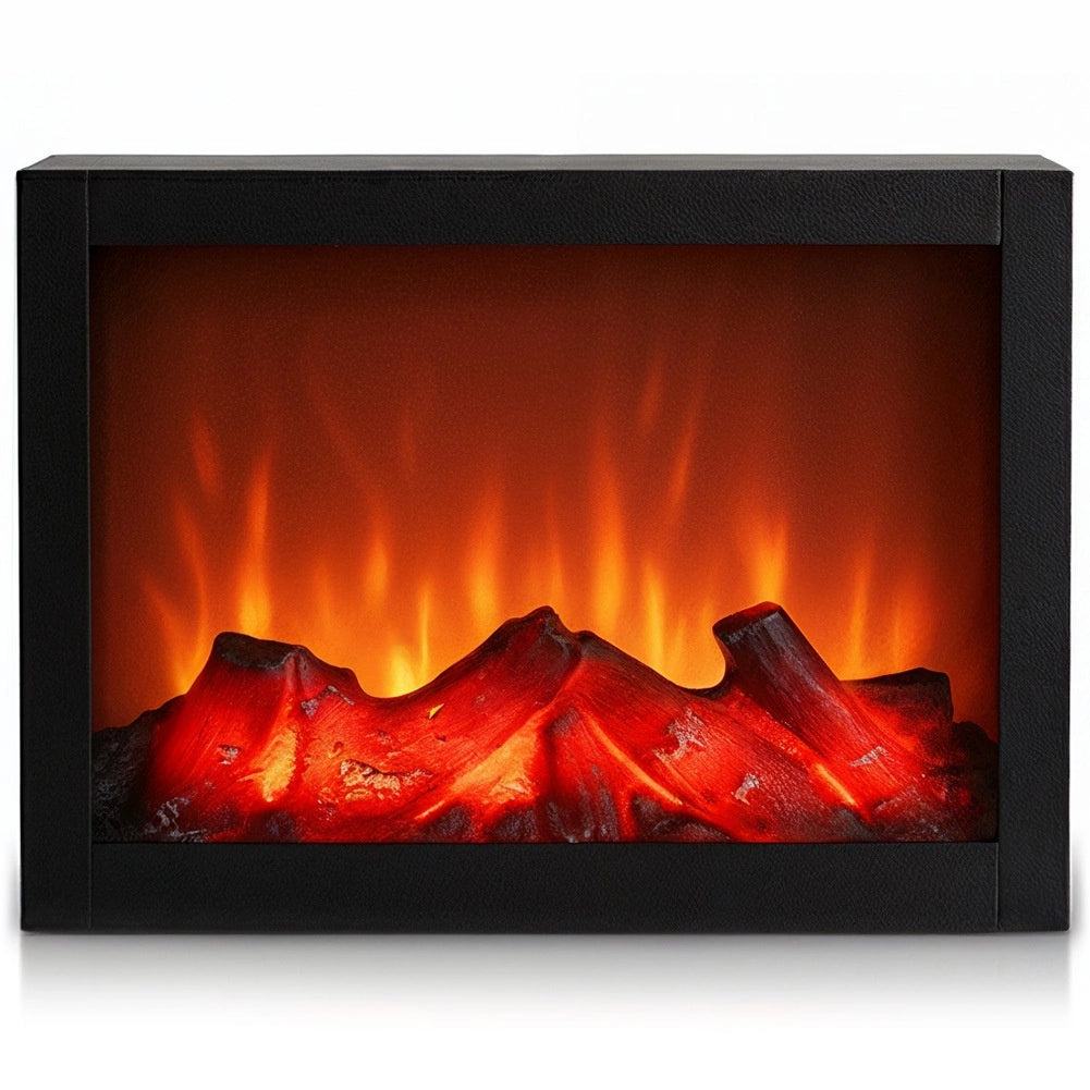 Elektrischer Kamin Mit Led-beleuchtung, Schwarz, 29 X 23 Cm