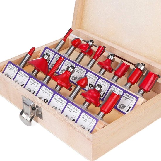 Dailygoods – Fräser – Holzbearbeitungs-frässet – Hochwertig – 6,35-mm-schaft – Fräswerkzeug – Ideal Für Die Holzbearbeitung – 15-teilig
