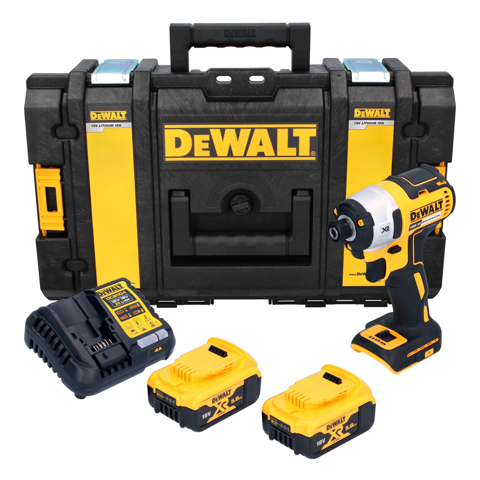 Dewalt Dcf 887 P2 Akku Schlagschrauber 18 V 205 Nm 1/4" Brushless + 2x Akku 5,0 Ah + Ladegerät + Tough Box