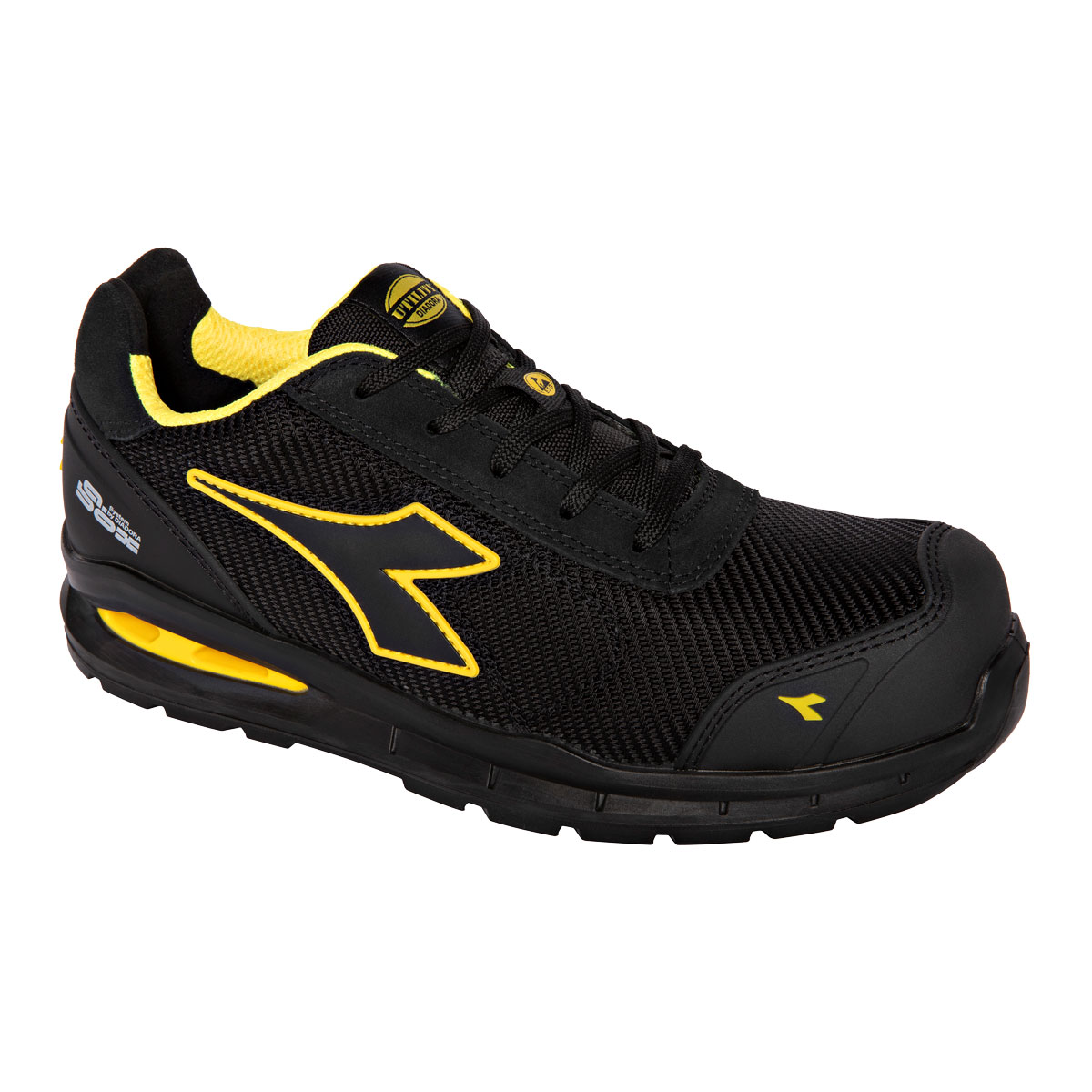 Diadora Run A.box Cbf Low S3s Fo Sr Sc Esd Sicherheitsschuhe - 39 Eu - Negro